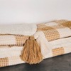 60"x50" Buffalo Check Waffle Woven Faux Shearling Reversible Throw Blanket Mustard - freshmint: Farmhouse Style, Oeko-Tex Certified - 2 of 4
