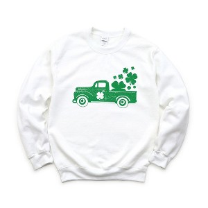 Simply Sage Market Women's Graphic Sweatshirt Shamrock Truck - 1 of 4