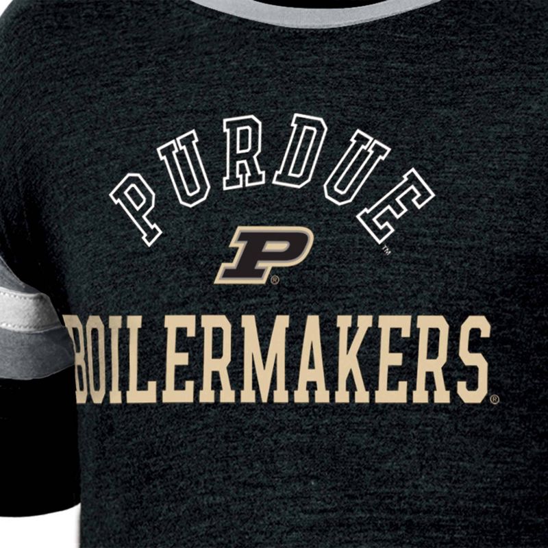 NCAA Purdue Boilermakers Girls&#39; Short Sleeve Striped Shirt, 3 of 4