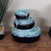 Sunnydaze Indoor Home Decorative Glazed Ceramic 3-Tiered Modern Textured Bowls Tabletop Water Fountain - 7" - 4 of 4