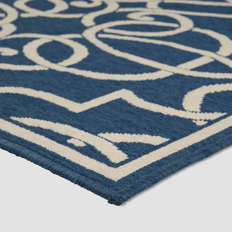 Belmont Geometric Outdoor Rug Navy/Ivory - Christopher Knight Home
, 3 of 8