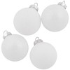 Northlight 10ct White Shiny and Matte Glass Ball Christmas Ornaments 1.75" (45mm) - 2 of 4
