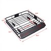 Metal Roof Cargo Basket Car Roof Rack, Top Mount Roof Rack Black Steel 43 Inch - 4 of 4