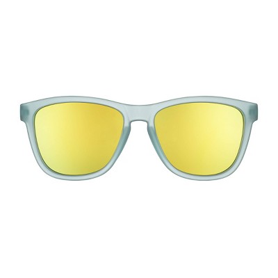 goodr Sunbathing with Wizards OG Rectangle Sunglasses: Polarized Bronze Lenses, Blue Plastic Frame, One Size Fits Most - image 2