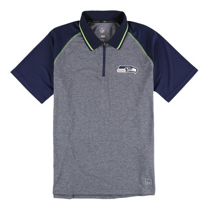 MSX by G-III Mens Seattle Seahawks 1/4 Zip Polo Shirt