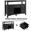 Costway Storage Buffet Sever Cabinet Sideboard Table Wood Wine Rack - 4 of 4