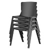 24/7 Shop At Home Ambre Stackable Guest Chairs: Set of 4, Unupholstered, Plastic Legs, Fixed Height - 2 of 3