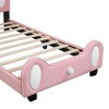 Kids Platform Bed Frame, Twin Size Princess Bed with Rabbit-Shape Headboard, 250LBS High Load Capacity - 4 of 4