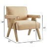 TiramisuBest Modern Faux Leather Arm Chair-Espresso - 3 of 4