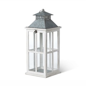 Park Hill Collection Coastal Whitewash Lantern Medium - 1 of 4