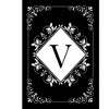 Briarwood Lane Everyday Double Sided Garden Flag 12x18 For Outdoor Black and White Monogram V Garden Flag Flags For Outside - 3 of 4