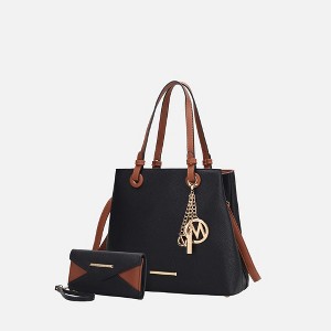 MKF Collection Kearny Vegan Leather Women’s Tote Bag with Wallet by Mia K- 2 pieces - 1 of 4