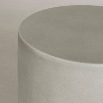 Greige Magnesium Oxide Round Cylindrical Side Table