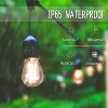 Itopfox Outdoor String Lights with 32 Antique LED Bulbs, IP65 Waterproof Hanging Cafe Market Lighting, Dimmable Warm White 2700K - 3 of 4