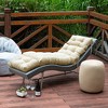 ARTPLAN Outdoor Chasie Lounge Tufted Thick Cushion with Ties,Replacement Wicker Chair Cushion for Paito Fruniture,72x22x4inches - 2 of 4