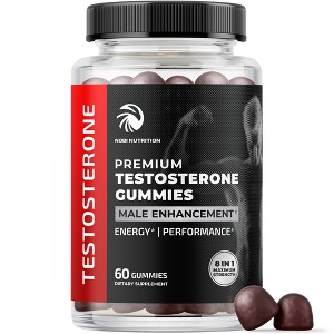 Premium Testosterone Gummies, Testosterone Supplement for Men for Muscle Growth, Stamina & Performance, Male Enhancement, Nobi Nutrition, 60ct - 1 of 4