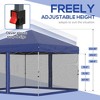 Aghana Digitals 10'x10' Dark Blue Pop Up Canopy Tent with Mesh Sidewalls, Height-Adjustable Steel - 4 of 4