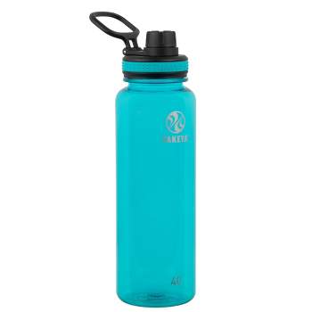 Takeya Tritan Sports Water Bottles with Spout Lid - Black & Breezy Blue - 24 oz