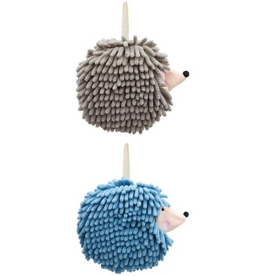 REGALWOVEN Cartoon Soft Absorbent Chenille Hand Towels for Bathroom 2 Pcs