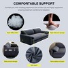 YONWAY 73" Queen Pull Out Sofa Bed with Side Storage, 3-in-1 Convertible Sleeper Sofa Velvet Loveseat Bed, for Living Room,Bedroom,Apartment,Office - 4 of 4