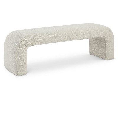 Meridian Furniture,Niagara Boucle Fabric Bench