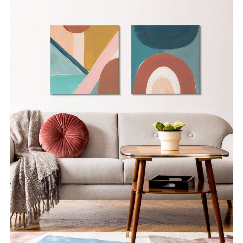 (Set of 2) 20&#34; x 20&#34; Teotitlan Valley Study by Kate Aurelia Holloway Unframed Wall Canvas Set - Kate & Laurel All Things Decor: Easy Hang, 6 of 8