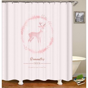 Romantics Deer Shower Curtains for Bathroom Waterproof Fabric Bath Curtain Durable Soft Stylish Bathroom Decor 72x72 Inch - 1 of 1