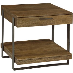 Hekman Iron Strapping Lamp Table With Drawer 23705 Bedford - 1 of 3