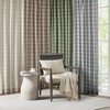 Plaid Faux Leather Tab Top Curtain Panel with Fleece Lining(Only 1 Pc Curtain Panel) - 2 of 4