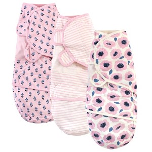 Touched by Nature Infant Girl Organic Cotton Swaddle Wraps, Blossoms, 0-3 Months - 1 of 2