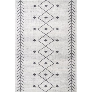 Nuloom Kimia Diamond Indoor Area Rug 5x7 Off-White - 1 of 4