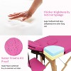 84''L Spa Bed Portable Lash Bed Massage Bed Foldable Spa Tables Adjustable 2 Fold with Travel Case - 4 of 4