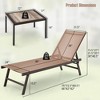 Tangkula 3pcs Patio Chaise Lounge Set Aluminum Recliner Chair Table Outdoor Adjust - 3 of 4