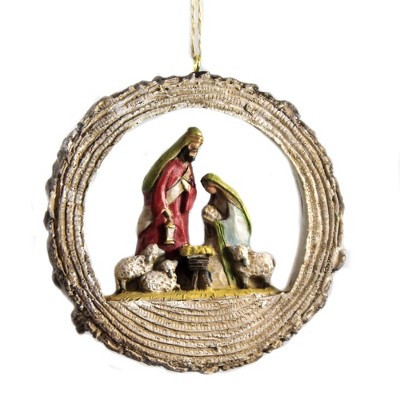4.0 Inch Nativity Scene. Holy Family Christmas Tree Ornaments : Target