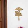 HomeRoots 4" Gold Cast Iron Mushroom Wall Hook - 2 of 4