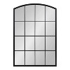 Kate & Laurel All Things Decor Forsyth Windowpane Arch Mirror Black - image 2 of 4