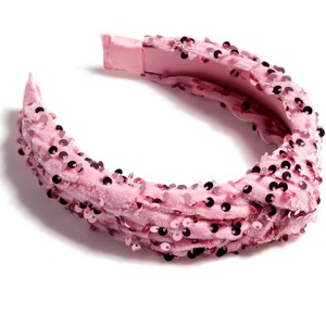 Shiraleah Knotted Sequins Headband, Pink - 1 of 3