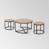 3pc Gerrish Modern Industrial Table Set Antique Brown - Christopher Knight Home: Sturdy Space-Saving Furniture - 3 of 4
