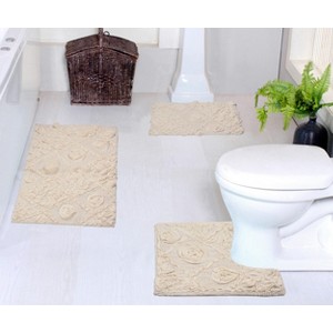 Modesto Collection Cotton Tufted Set of 3 Bath Rug Set - Home Weavers - 1 of 4