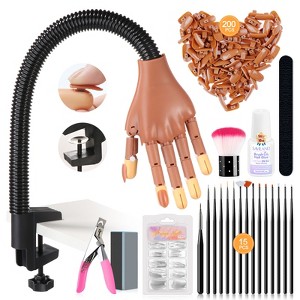 Saviland 2025 Nail Practice Hand Kit - 200Pcs Training Set with Anti-Slip Base, Artificial Nails & Tools for Beginner Nail Tech. - 1 of 4