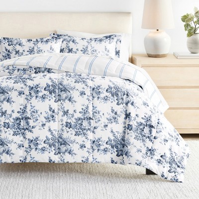 7PC Bedding Bundle, Patterned Comforter and Solid Sheet Set - Becky Cameron