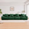 Aukfa Modular Teddy Fabric Sofa,Convertible Modular Sectional Sofa Set , 4-Seats with 1/2 Ottoman Soft Boneless Design for Living Room - 3 of 4