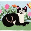 Jellybean Tuxedo Kitty 20"x30" Doormat – Fun, Washable Cat Design Mat for Indoor or Outdoor Use - 2 of 3