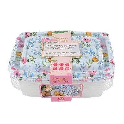Cook With Color 6pk Floral Rectangle Food Storage Container Set