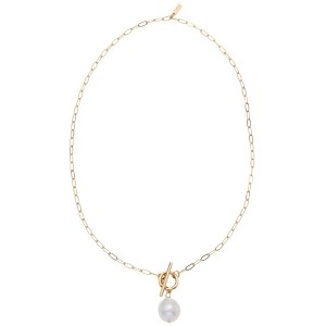 Pompeii3 18k Yellow Gold Plated Fresh Water Pearl Cassis Necklace 18.5" - 1 of 3