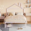 CAVINAS  Platform Bed,Metal Bed Frame with House-Shaped Headboard Design for Bedroom,No Box Spring Needed - 2 of 4