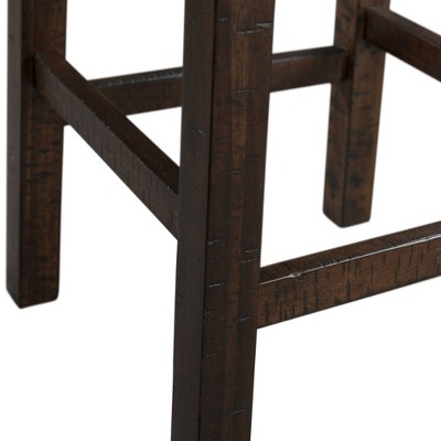 Enrico 60'' Black and Brown Transitional Bar Table Set with USB Ports