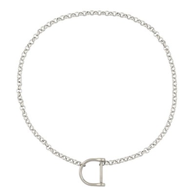 Slate by Rebl "D" Clasp Rolo Chain Necklace  Stainless Steel