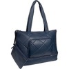 Max Studio 21 Inch Lamby Diamond Quilted Drop Bottom Duffle Bag - 2 of 4