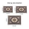 Lyngins Faded Bohemian Floral Area Rug, Machine Washable Rug, Non-Slip Backing, Faux Wool Rug for Living Room, Vintage Living Room Rug,Reddish Brown - 3 of 4
